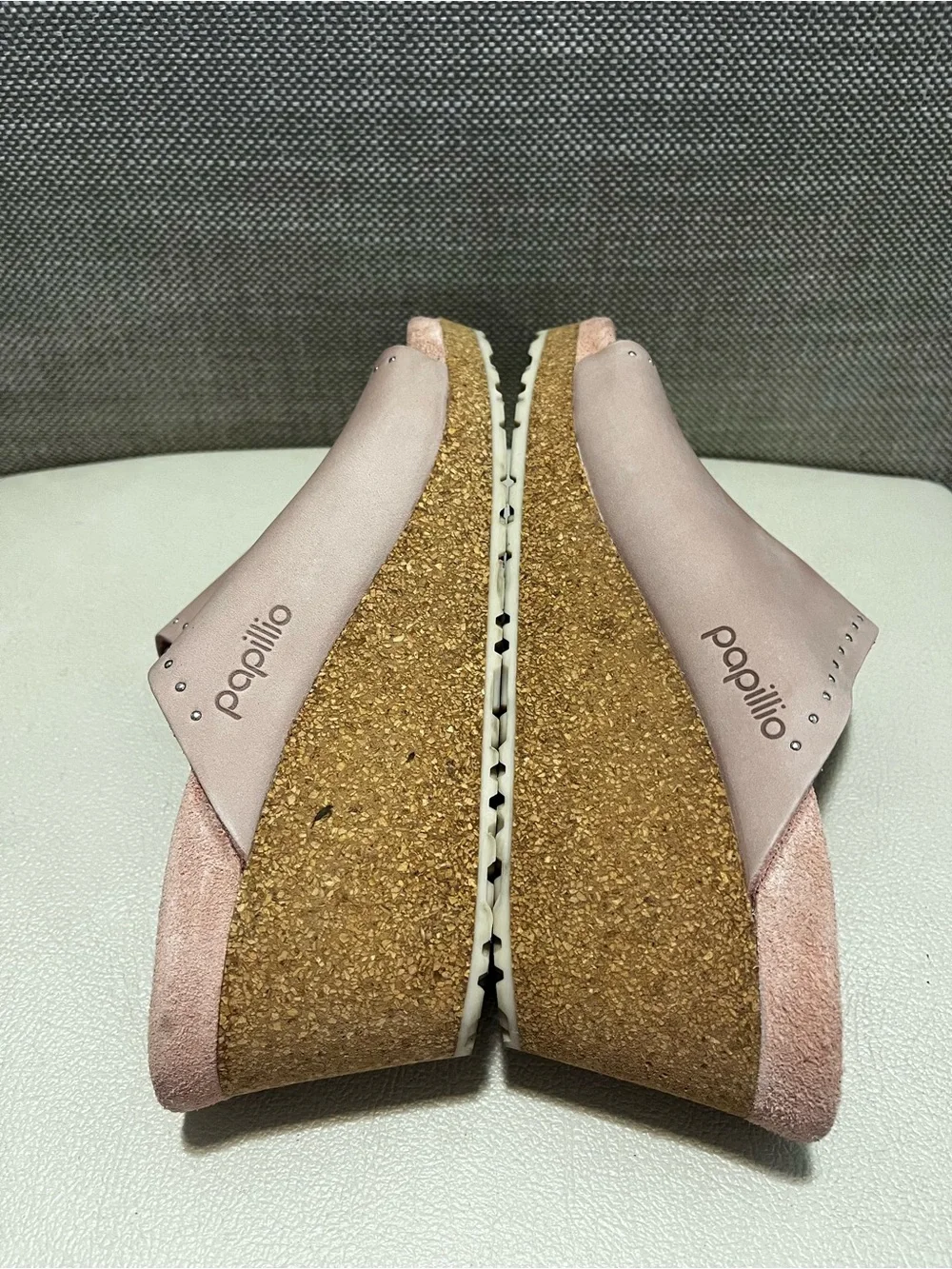Papillio By Birkenstock Namica Pink  Cork Wedge Slide Sandals Women’s Size 39